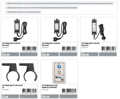 Superfish onderdelen SF Pond Multi LED