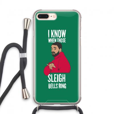 Sleigh Bells Ring: iPhone 8 Plus Transparant Hoesje met koord