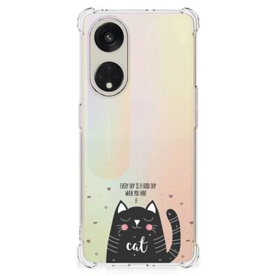 OPPO A98 Stevig | Bumper Hoesje | Cat Good Day OPPO A98 Stevig | Bumper Hoesje | Cat Good Day