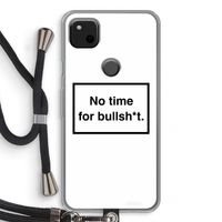 No time: Pixel 4a Transparant Hoesje met koord