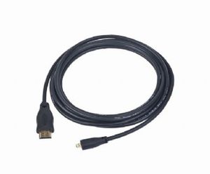 Gembird 3m HDMI-M/micro HDMI-M HDMI kabel HDMI Type A (Standaard) HDMI Type D (Micro) Zwart