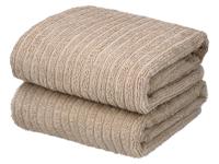 LIVARNO Set van 2 handdoeken 50 x 100 cm (Beige)