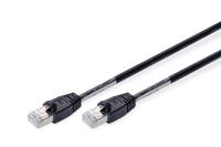 Digitus DK-1644-010/BL-OD RJ45 Netwerkkabel, patchkabel CAT 6 S/FTP 1.00 m Zwart UV-bestendig, Verdraaide paren 1 stuk(s) - thumbnail