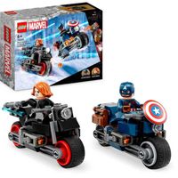 LEGO Marvel - Black Widow & Captain America motoren constructiespeelgoed 76260 - thumbnail