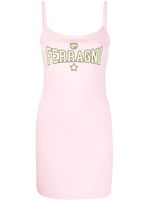 Chiara Ferragni robe courte à logo imprimé - Rose - thumbnail