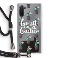 Cactus quote: Samsung Galaxy Note 10 Transparant Hoesje met koord