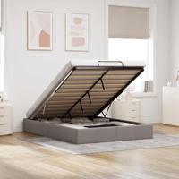 Bedframe zonder matras 140x190 cm stof taupe