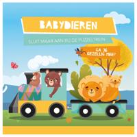 Lantaarn Publishers Boek en puzzeltrein babydieren
