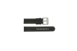 Danish Design horlogeband IQ15Q712 Leder Donkerbruin 20mm + wit stiksel