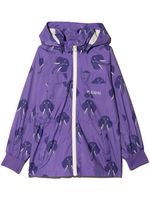 Mini Rodini imperméable imprimé à capuche - Violet