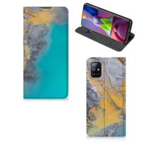 Samsung Galaxy M51 | Standcase | Marble Blue Gold