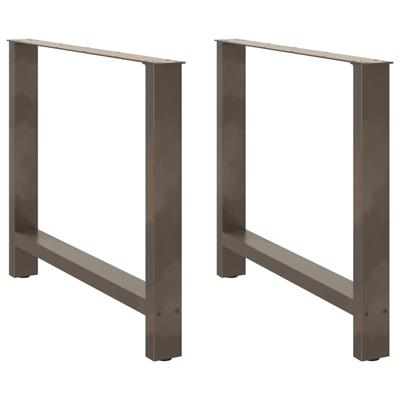 Salontafelpoten 2 st 90x(72-73) cm staal naturel