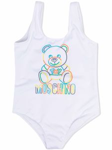 Moschino Kids maillot de bain à imprimé Teddy Bear - Blanc