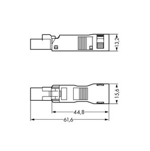 890-112  (50 Stück) - Connector plug-in installation 2x1,5mm² 890-112