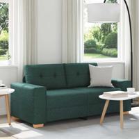 Loveseat Bank Donkergroen 140 cm Stof