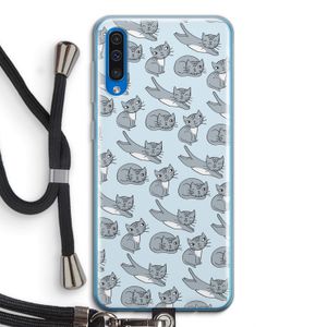 Poezen: Samsung Galaxy A50 Transparant Hoesje met koord