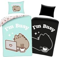 Pusheen dekbedovertrek I'm busy glow in the dark 140 x 200 cm Katoen