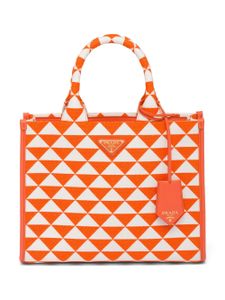 Prada petit sac Symbole en jacquard - Orange