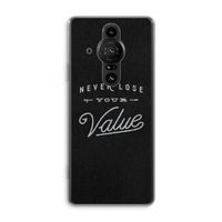 Never lose your value: Sony Xperia Pro-I Transparant Hoesje