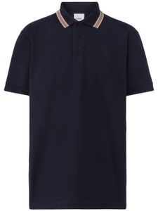 Burberry polo à broderie logo - Bleu