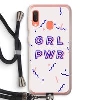 GRL PWR: Samsung Galaxy A20e Transparant Hoesje met koord