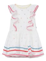 Stella McCartney Kids robe volantée à imprimé cœur - Blanc - thumbnail