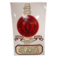 Mills Novelty Co. Chicago Logo Emaille Bord - 60 x 40cm
