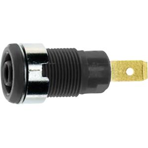 Stäubli SLB 4-F6,3 Veiligheids-labconnector, female Bus, inbouw verticaal Stift-Ø: 4 mm Zwart 1 stuk(s)