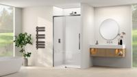 Schuifdeur Van Rijn Products ST09 Aan Vast Deel 120x200 cm 8 mm Helder Glas Softclose Incl. Beslag en Greep Geborsteld Gunmetal