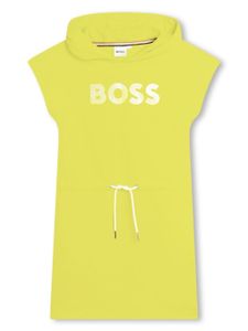 BOSS Kidswear robe courte à logo imprimé - Jaune