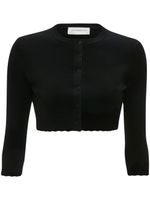 Victoria Beckham cardigan crop VB à col v - Noir - thumbnail