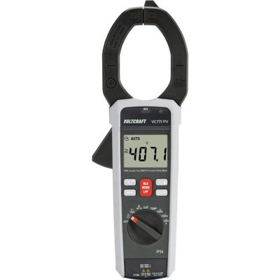 VOLTCRAFT VC771 Stroomtang Kalibratie (ISO) Digitaal Datalogger, Incl. tas, Spatdicht (IP54) CAT III 1500 V, CAT IV 1000 V Weergave (counts): 6000