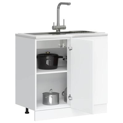 Keuken onderkast Porto bewerkt hout wit