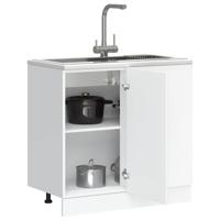 Keuken onderkast Porto bewerkt hout wit