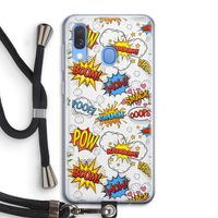 Pow Smack: Samsung Galaxy A40 Transparant Hoesje met koord