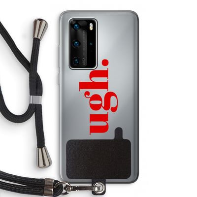 Ugh: Huawei P40 Pro Transparant Hoesje met koord