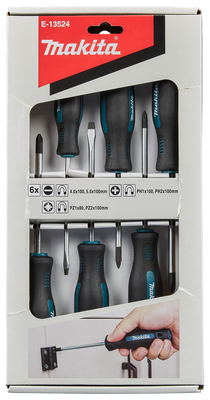 Makita Accessoires Schroevendraaierset 6-delig PH/PZ/SL - E-13524 - E-13524