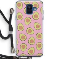Dancing avocados: Samsung Galaxy A6 (2018) Transparant Hoesje met koord