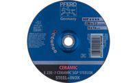 PFERD 62218300 E 230-7 CERAMIC SGP STEELOX Afbraamschijf gebogen Diameter 230 mm Boordiameter 22.23 mm RVS, Staal 10 stuk(s)