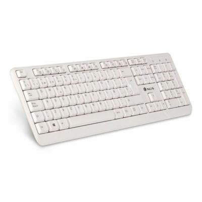 Toetsenbord NGS NGS-KEYBOARD-0284 Wit Qwerty Spaans