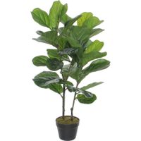 Kunstplant Ficus Lyrata - groen - 100 cm - thumbnail