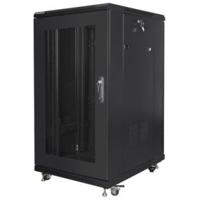 Lanberg FF01-6822-23B rack 22U Vrijstaande rek Zwart