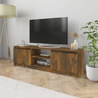 Tv-meubel 120x30x35,5 cm bewerkt hout gerookt eikenkleurig