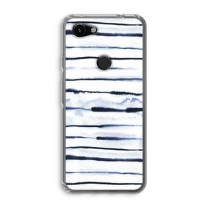 Ink Stripes: Google Pixel 3a Transparant Hoesje