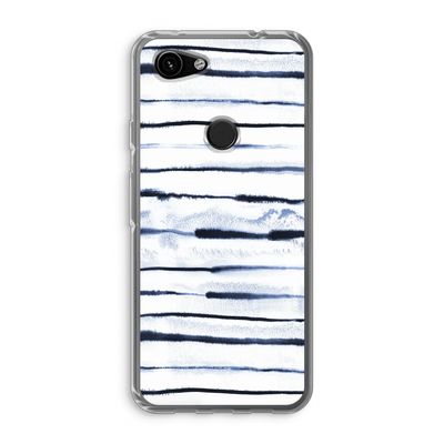 Ink Stripes: Google Pixel 3a Transparant Hoesje