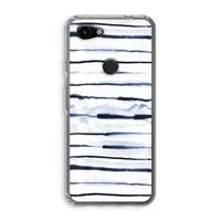 Ink Stripes: Google Pixel 3a Transparant Hoesje