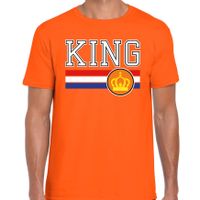 King t-shirt oranje voor heren - Koningsdag shirts - thumbnail