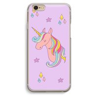 Roze eenhoorn: iPhone 6 / 6S Transparant Hoesje