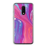 Paarse stroom: OnePlus 7 Transparant Hoesje