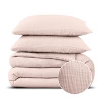Dekbedovertrek Percale - Tweepersoons (200x200 cm) - Roze Percale katoen - Dessin: Effen - Dreamhouse - Dekbed-Discounter.nl